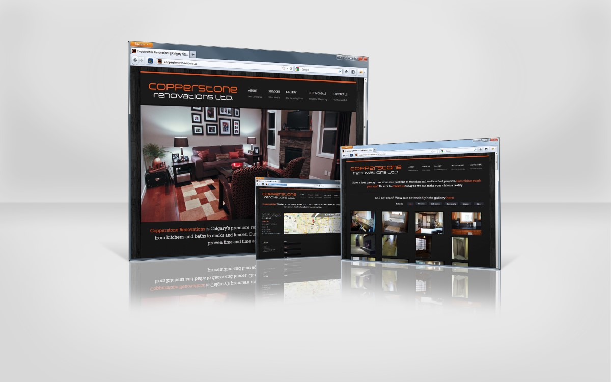 Calgary real estate renovations company website and branding